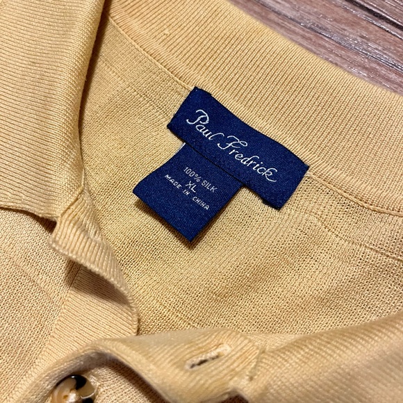 Paul Fredrick Mustard Polo Shirt - Picture 2 of 2